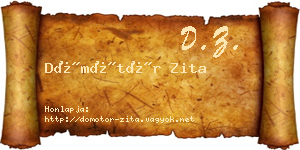 Dömötör Zita névjegykártya