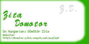 zita domotor business card